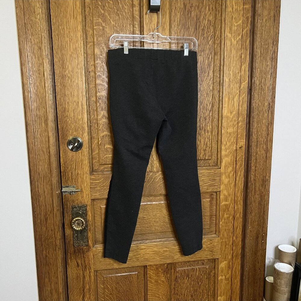 Lou & Grey Women Small Mixed Media Moto Skinny Pants Black Gray Pull On Leggings - Picture 7 of 9